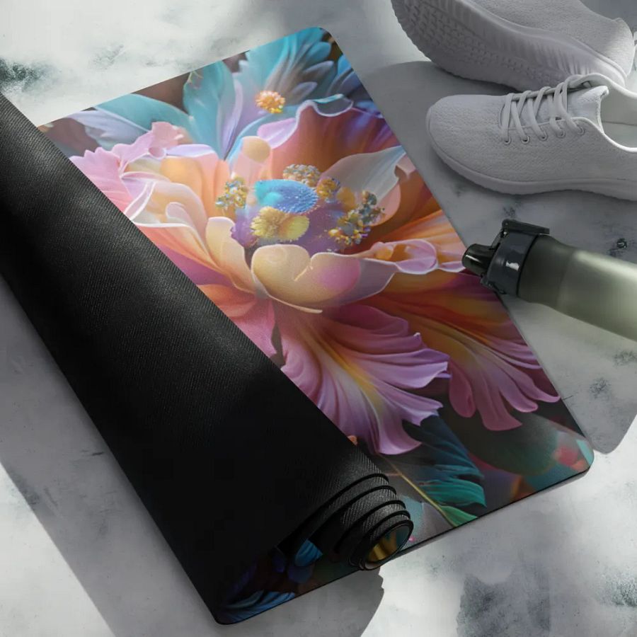 Iridescent Flowers Yoga Mat product image (6)