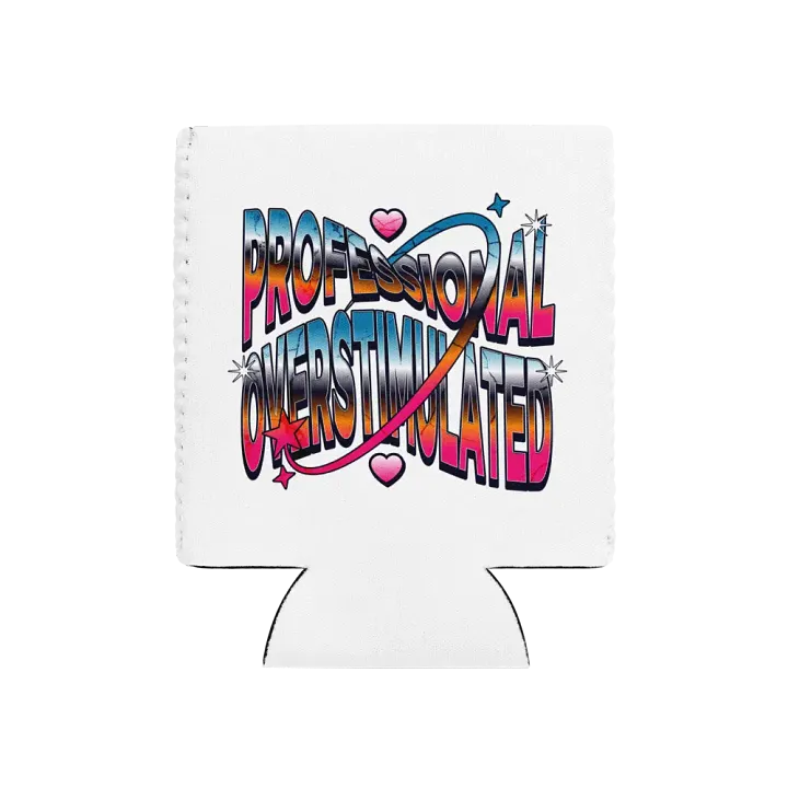 Professional Overstimulated Vibes Can Cooler product image (1)