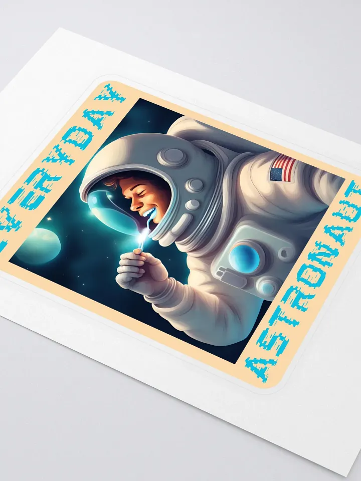 Everyday Astronaut Brushing Teeth Sticker product image (2)