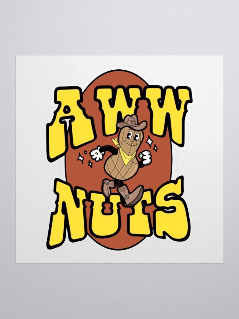 "Nutty Cowboy" Collection - Aww Nuts Sticker