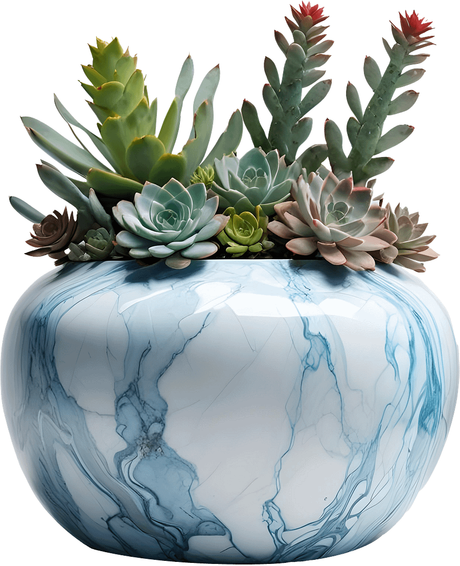 Ocean Bliss Vase – Eternal Marble Coastal PNG product image (1)