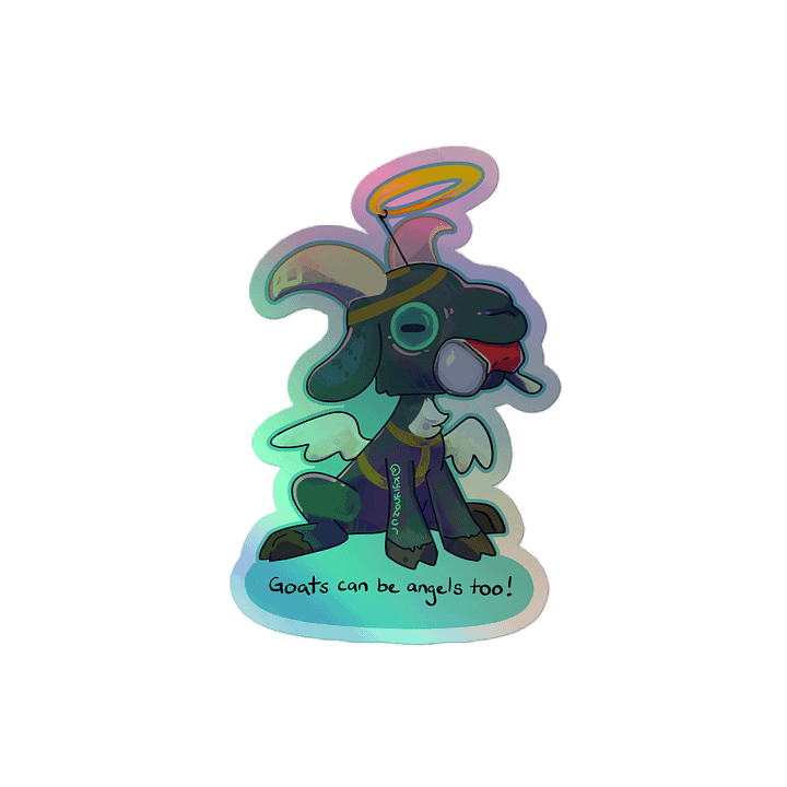 Holographic Angelic Goat Sticker product image (2)