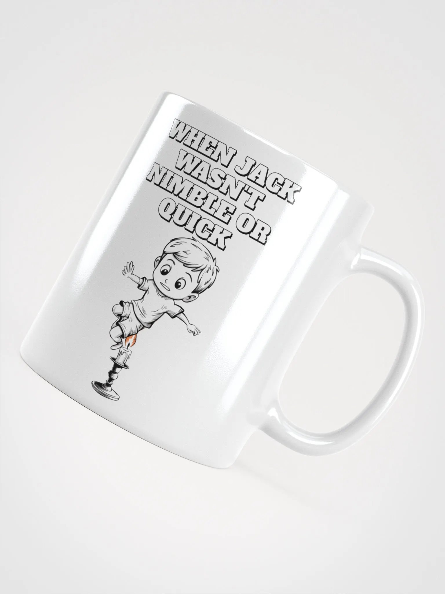 When Jack Wasn't Nimble or Quick - Parody White Coffee Mug product image (17)