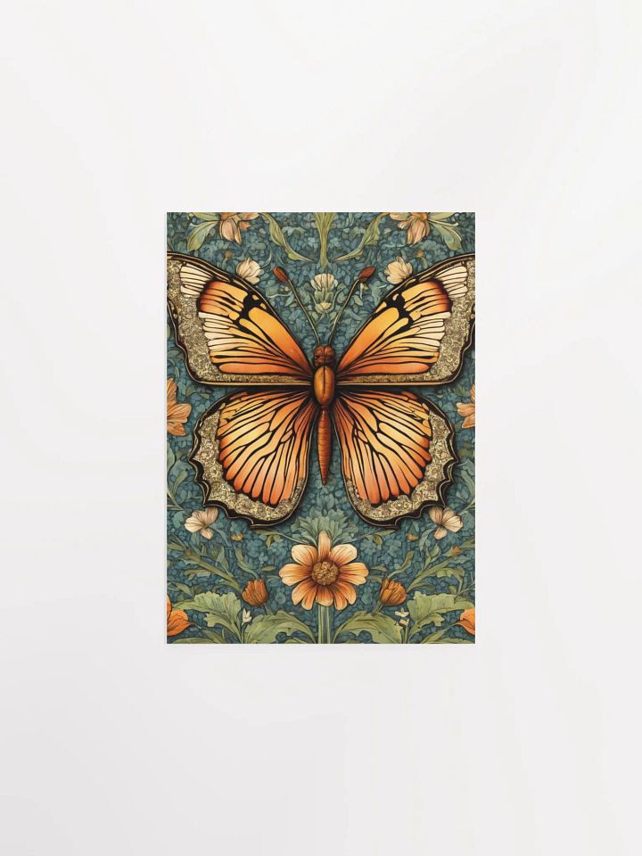 William Morris Inspired Butterfly Three Poster 5x7 inches product image (1)