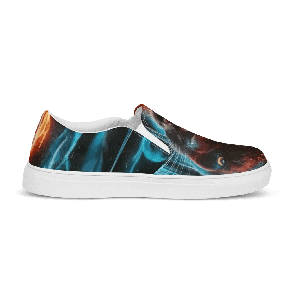 Ethereal Panther Fire and Ice Women's Slip-On Canvas Shoes product image (11)