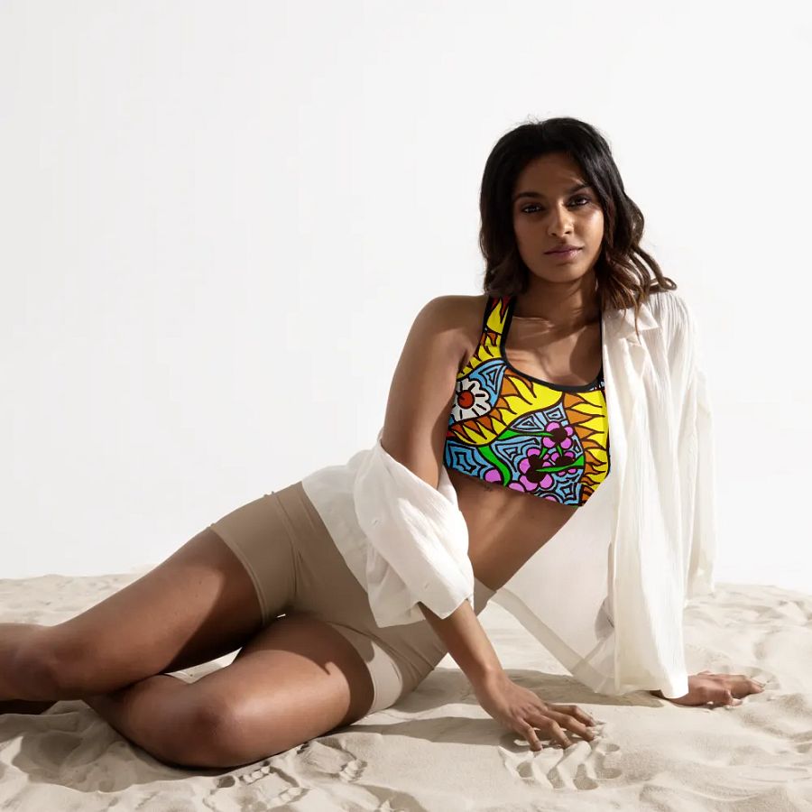 Vibrant Wave All-Over Sports Bra product image (9)