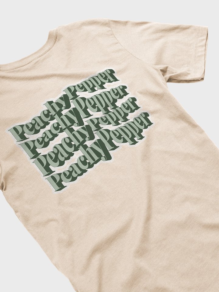 Retro Warped Green Peachy Pepper T-Shirt - Soft Earthy product image (1)