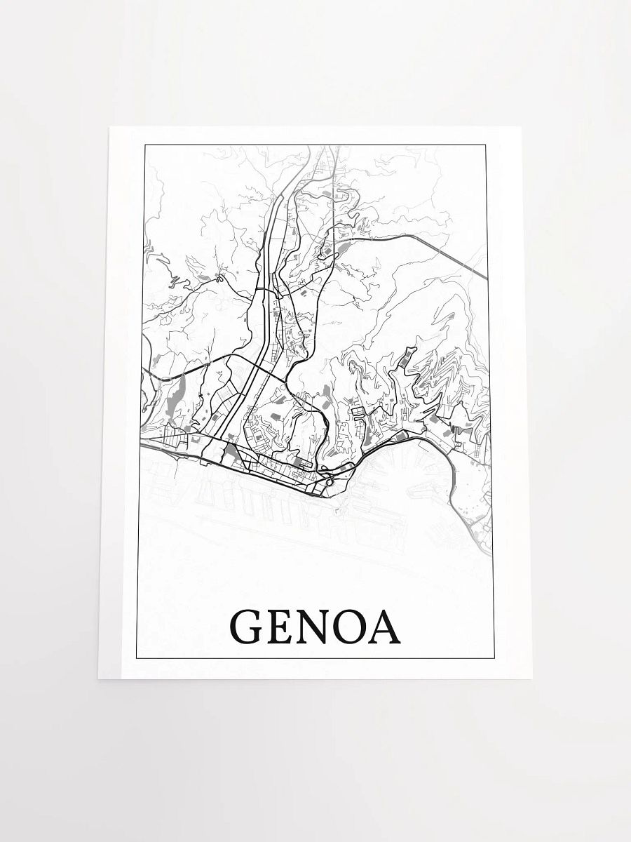 Genoa, Italy, city map print product image (16)