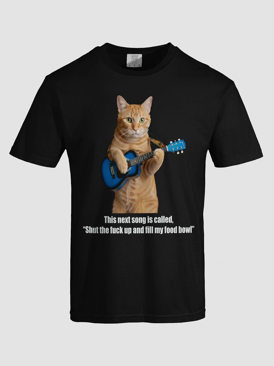Cat playing guitar funny cat t-shirt product image (43)