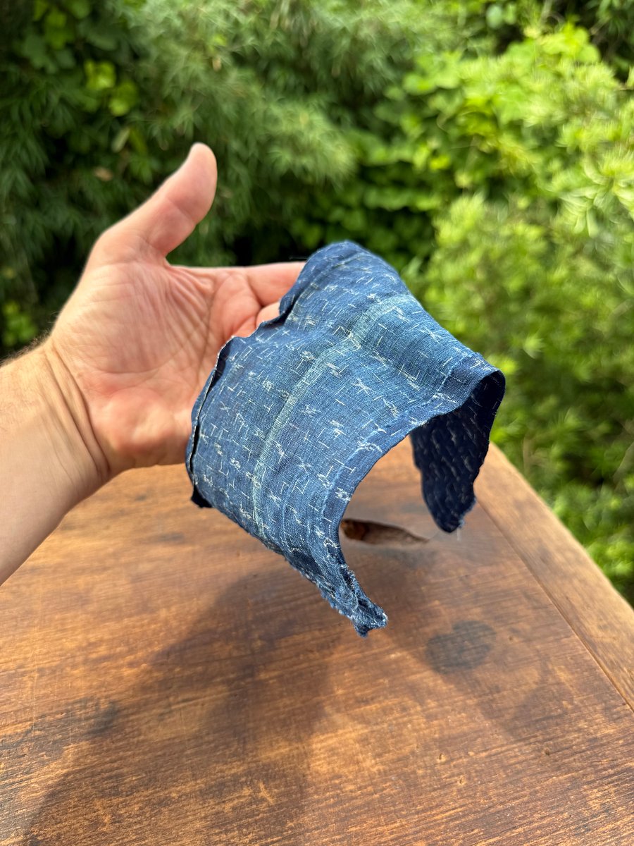 🎎 Antique Japanese Kasuri Indigo Boro Fabric Patch – Japan Antique Roadshow product image (6)