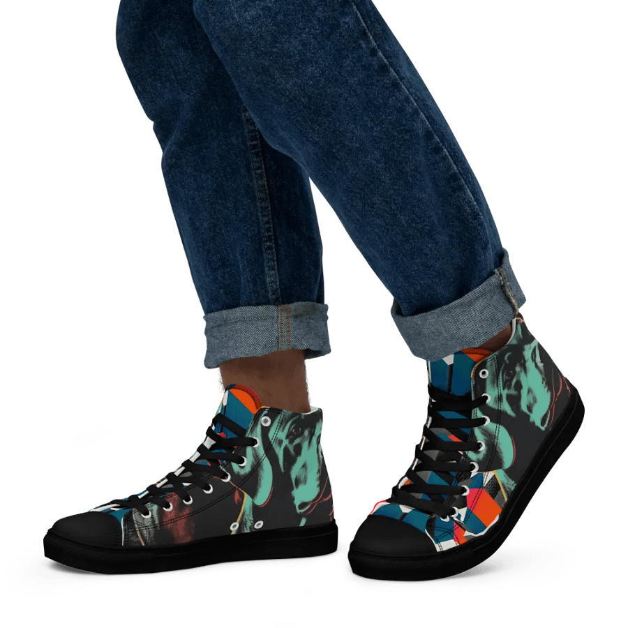 Neon Canine Chaos Men's High Tops product image (10)