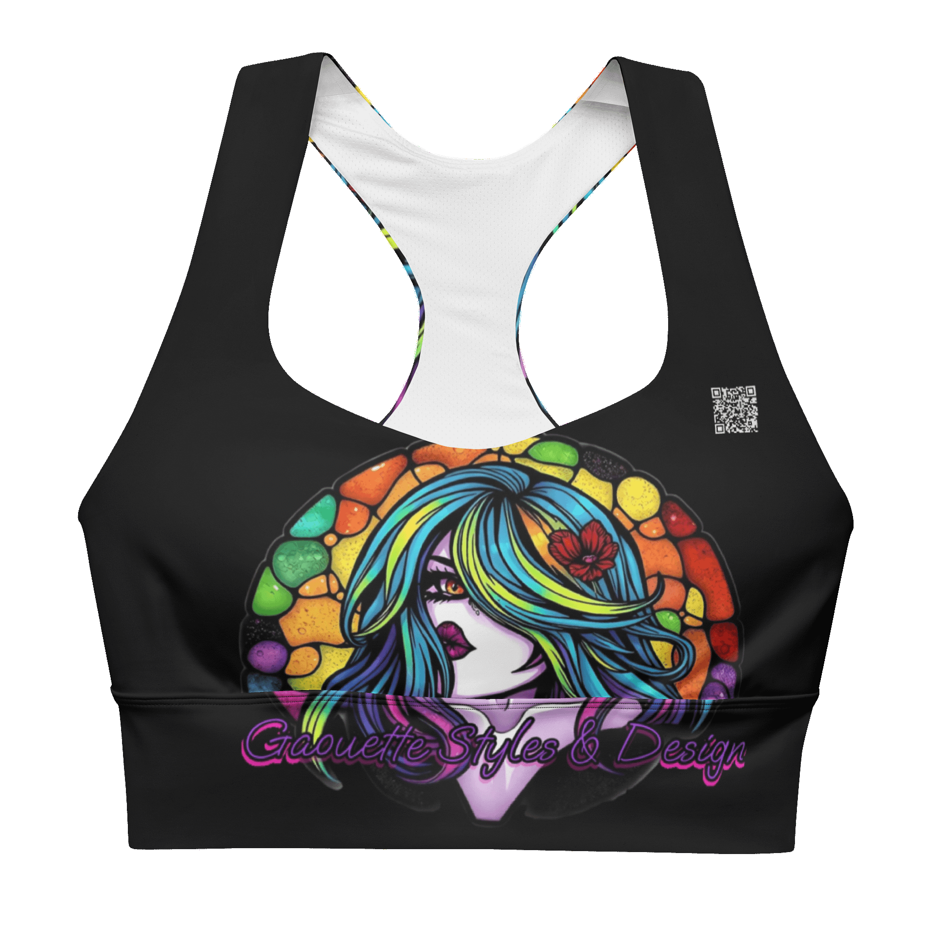 Colorful Elegance All-Over Sports Bra product image (1)