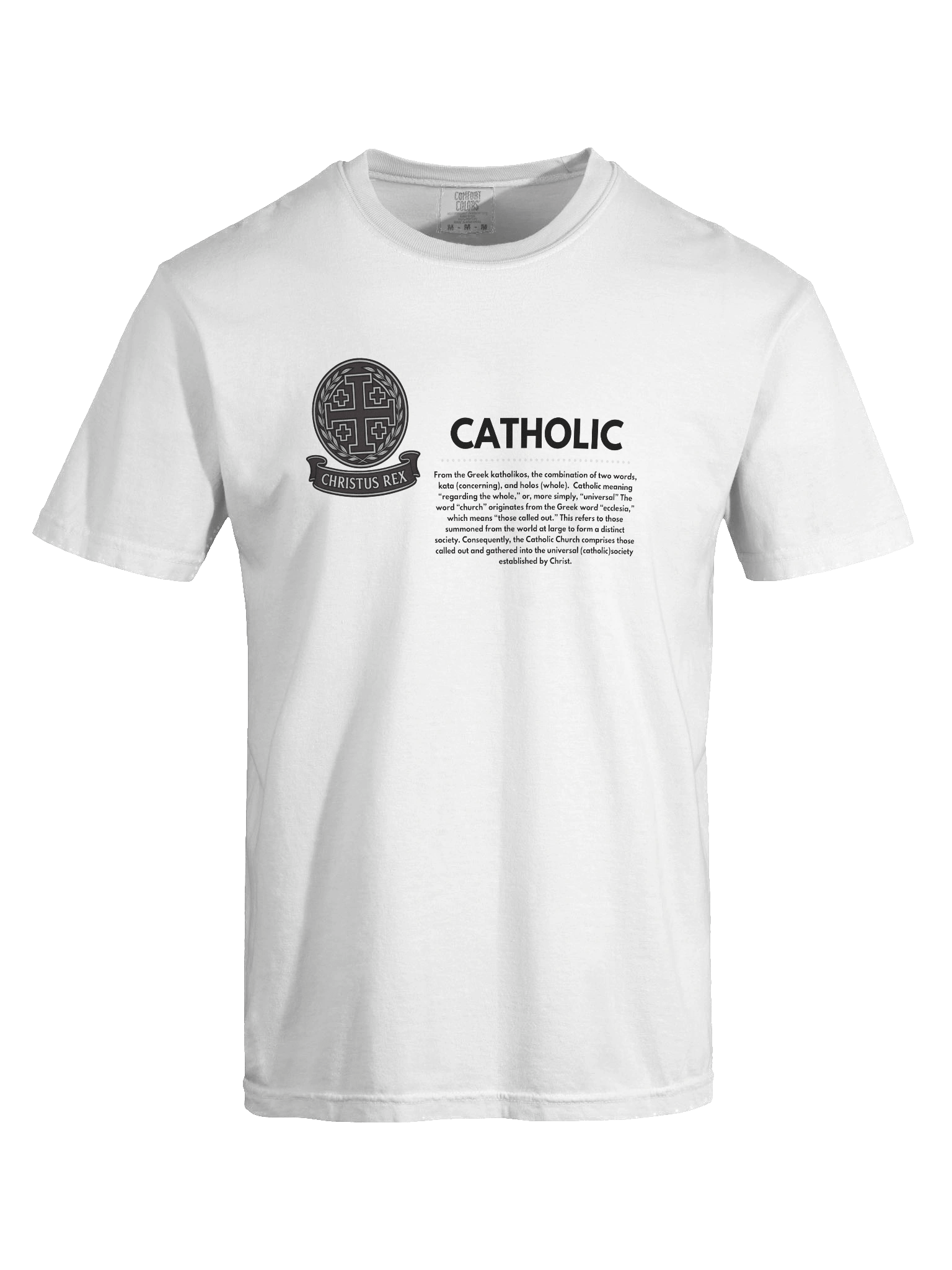 Catholic tee white product image (7)