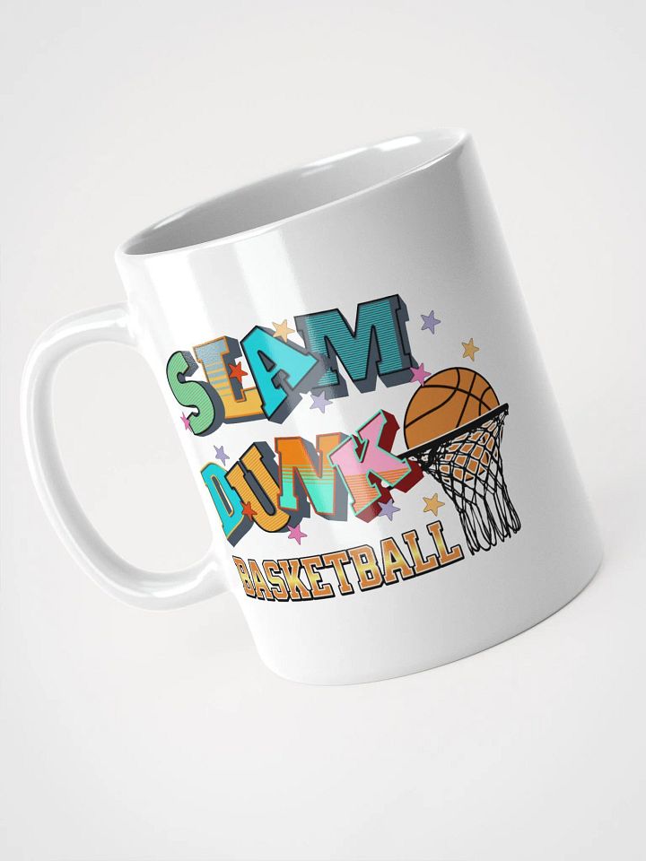 Basketball Slam Dunk Glossy White Mug product image (2)