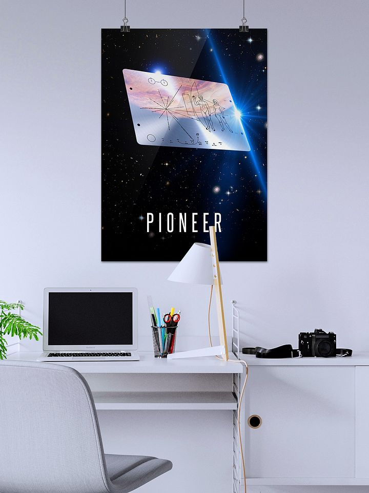 NASA Pioneer 10 plaque, 3D — space poster, science print product image (2)