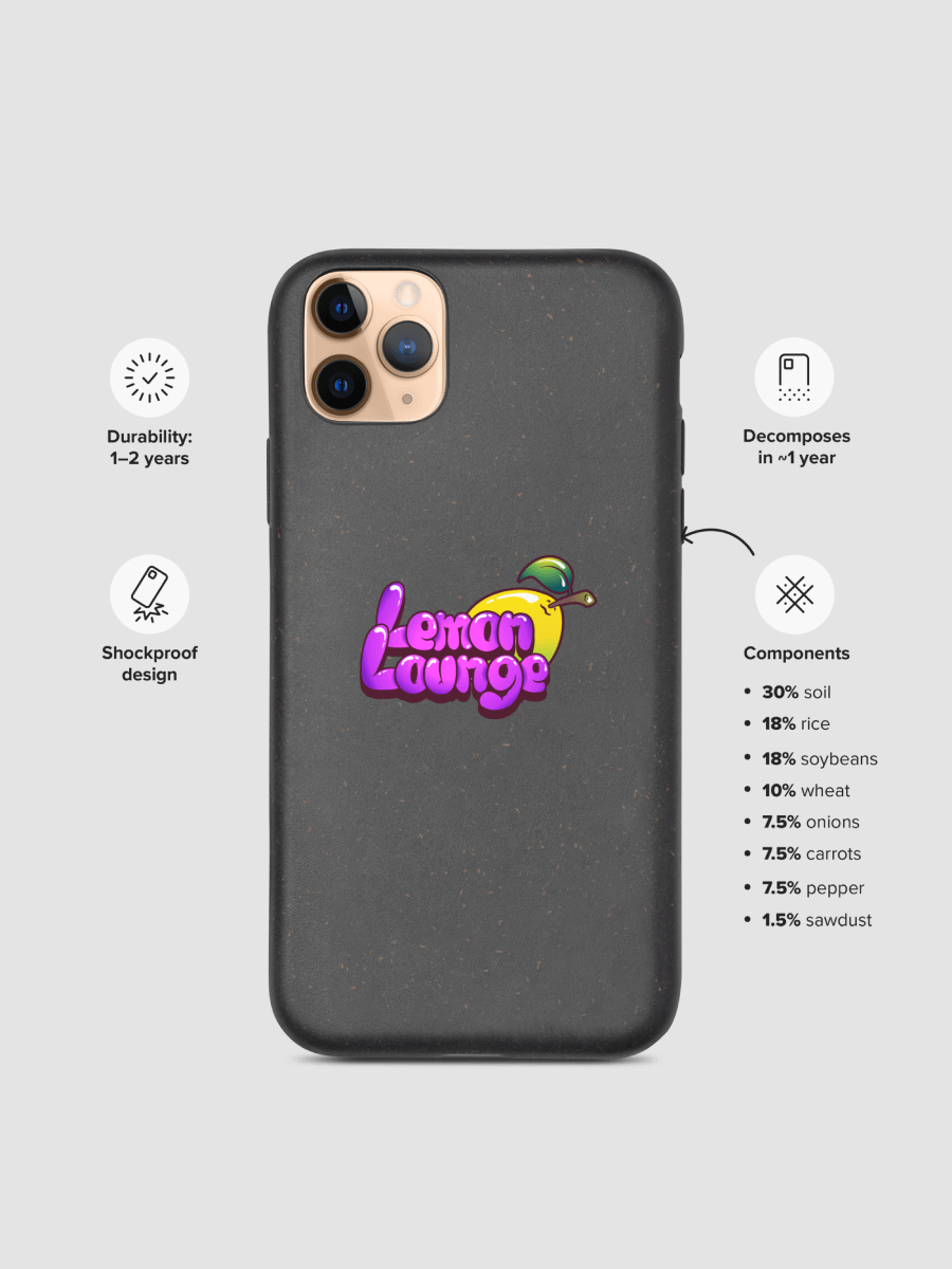 Lemon Lounge Biodegradable iPhone Case product image (2)
