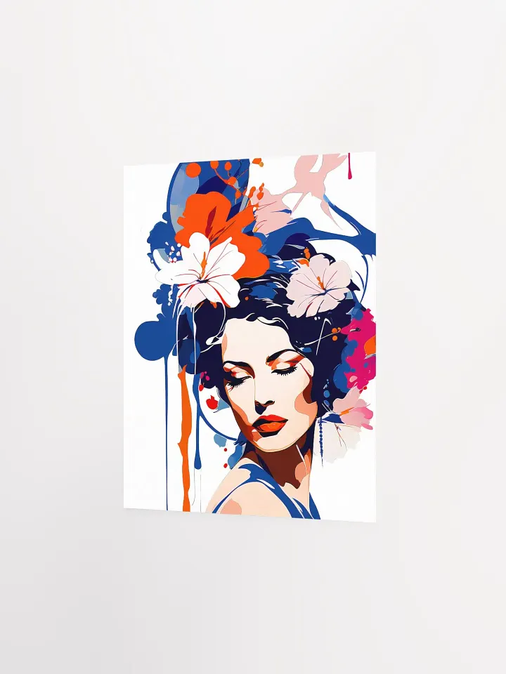 Abstract Woman v5 - Vintage Style Poster - Girly - Small and Standard Sizes - 8x10-11x14-12x16-16x20 Inches product image (2)