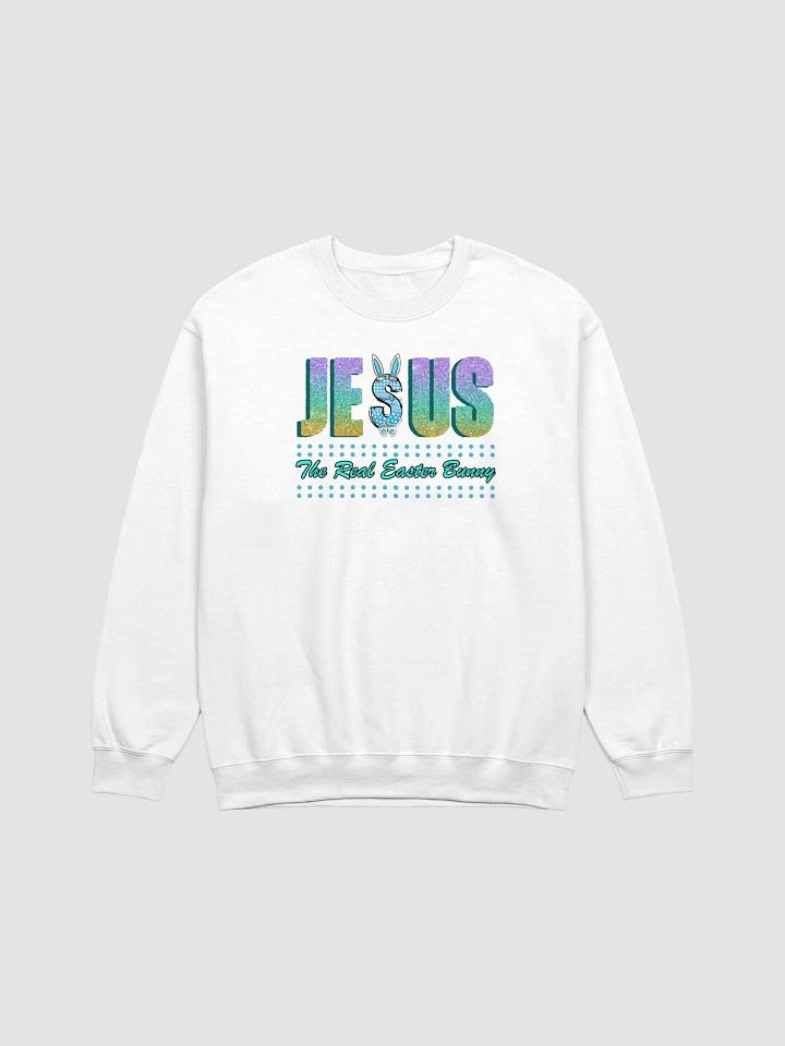 JESUS, The Real Easter Bunny, Christian Faith Gildan Sweater product image (2)
