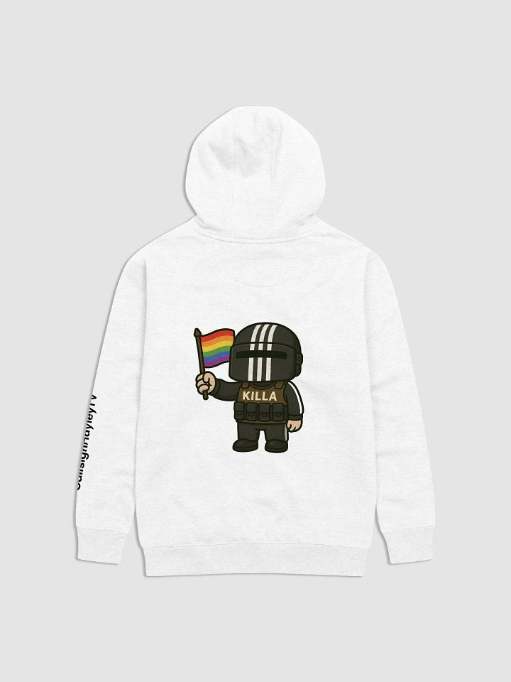 Killa With Pride Hoodie – Tactical, Queer, Unapologetic (White) product image (2)
