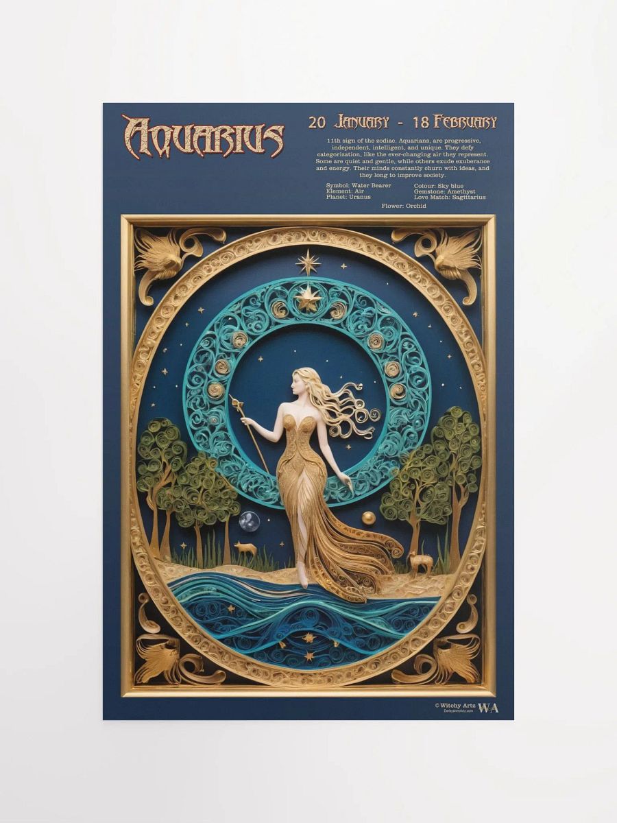 Western Zodiac Poster - AQUARIUS product image (4)