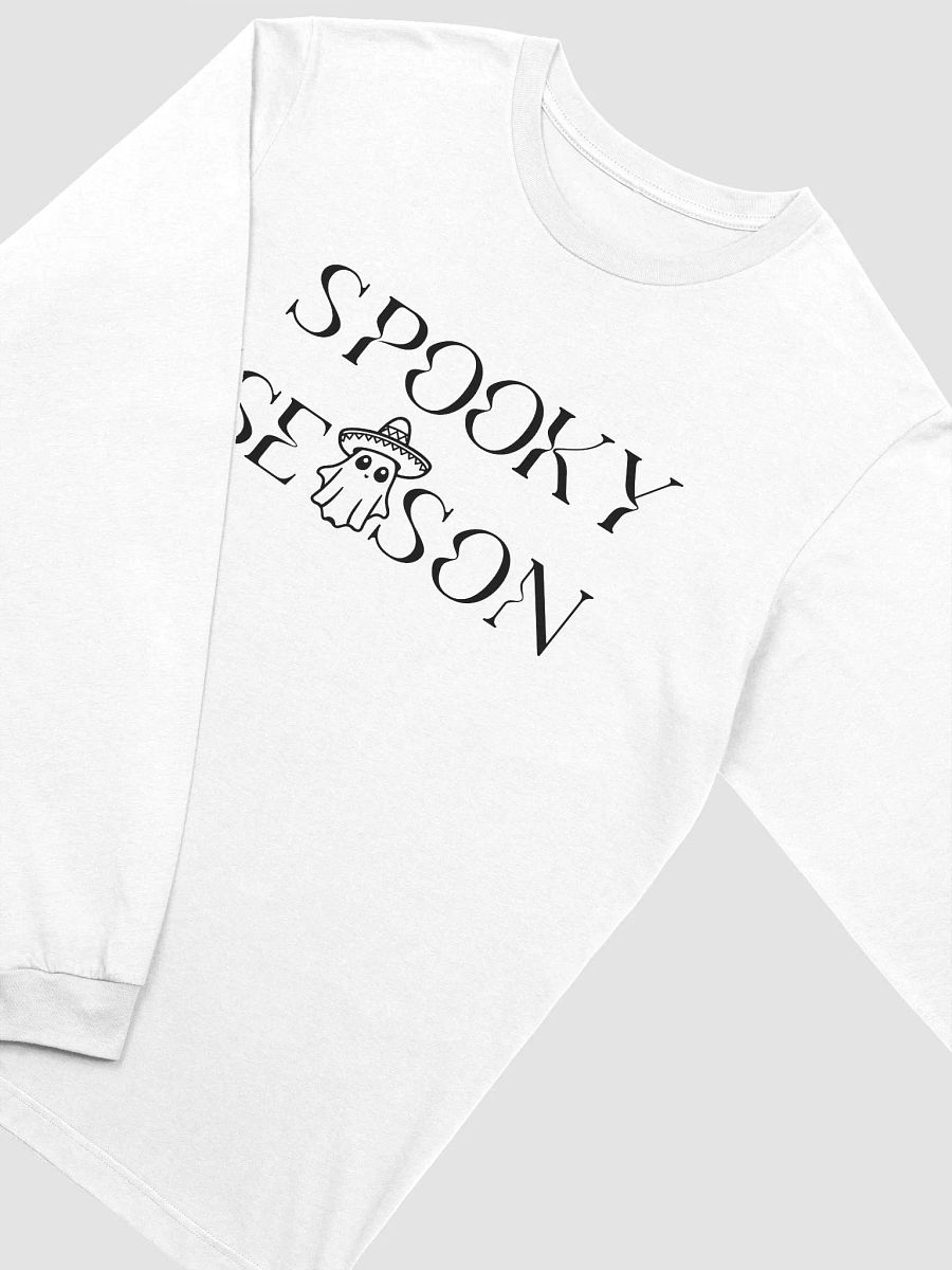 Spooky Season Sombrero Ghost Monochrome Supersoft Long Sleeve Slimmer Fit Shirt product image (2)