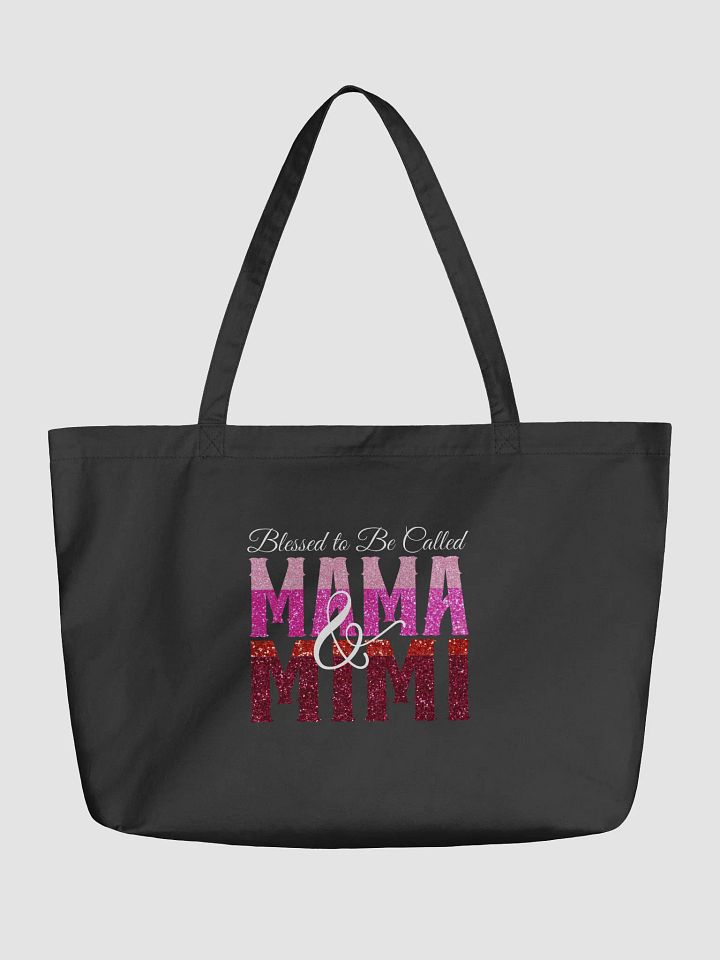 Blessed To Be Called Mama and Mimi, Mothers Eco Tote Bag - Black product image (1)