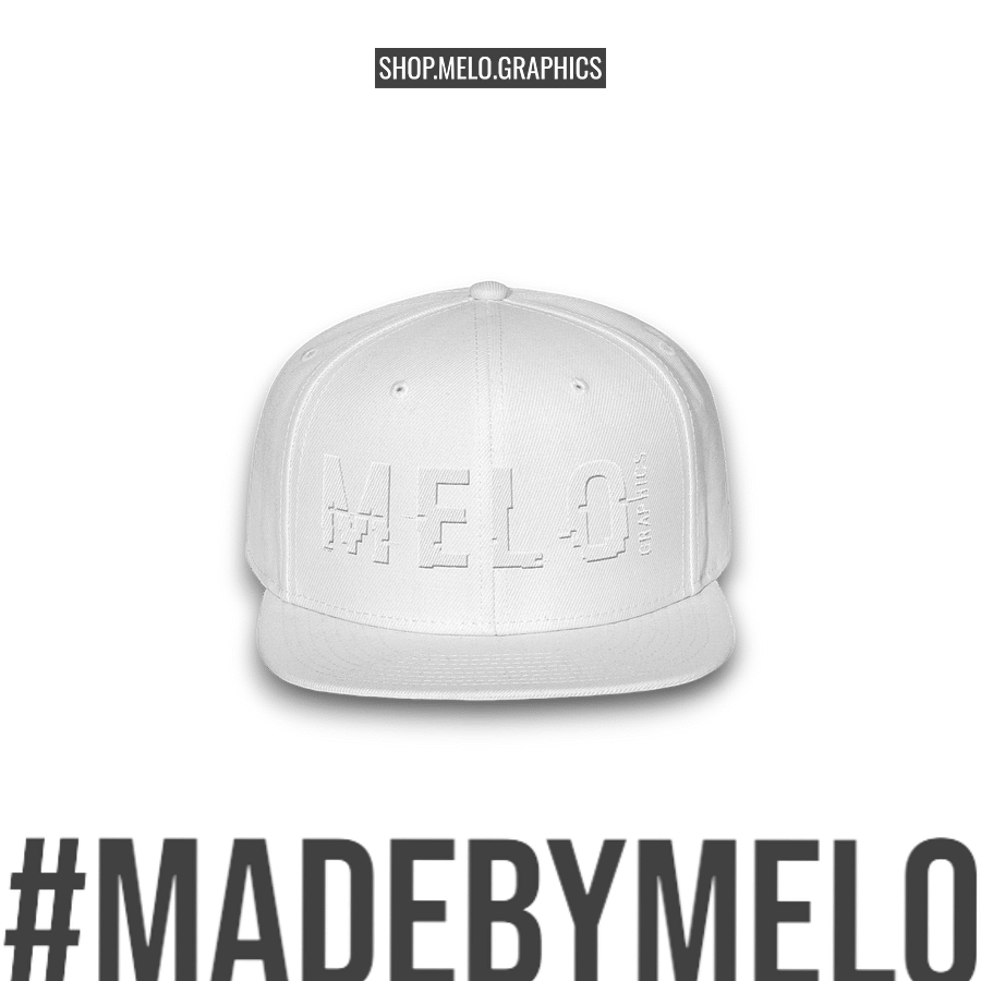 MELOgraphics Classic: Whiteout - Snapback Hat | #MadeByMELO product image (1)
