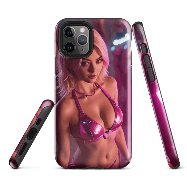 Pink Neon Diva iPhone Tough Case - Bold Glamour Design product image (2)