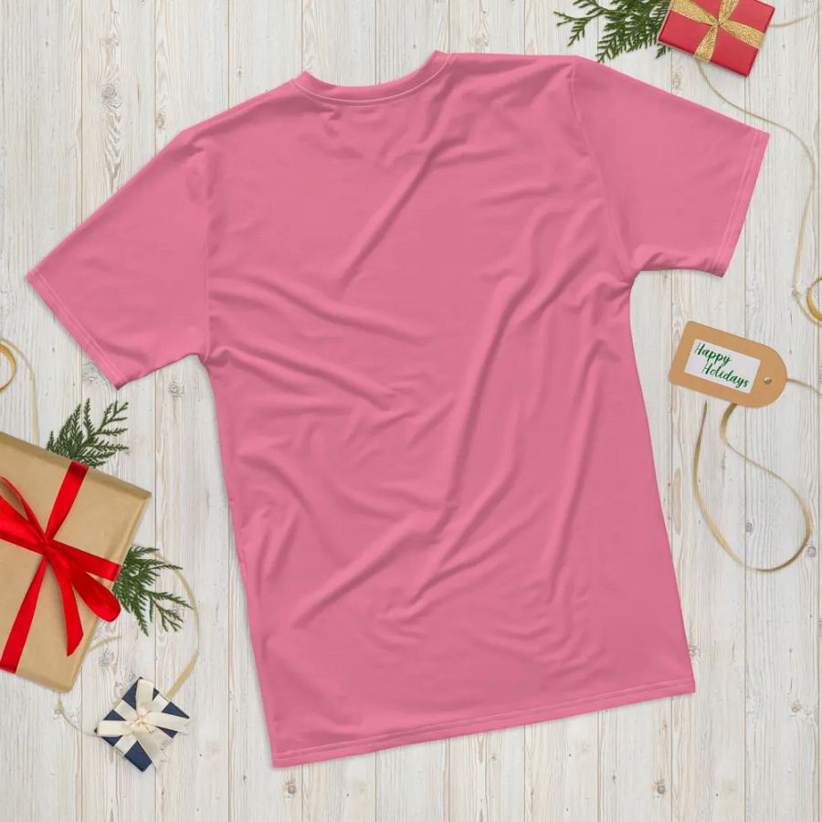 Plain Rosy Pink Soft Summer Men's Crewneck Polyester Heavyweight Premium T-Shirt by Treasure Pie product image (12)