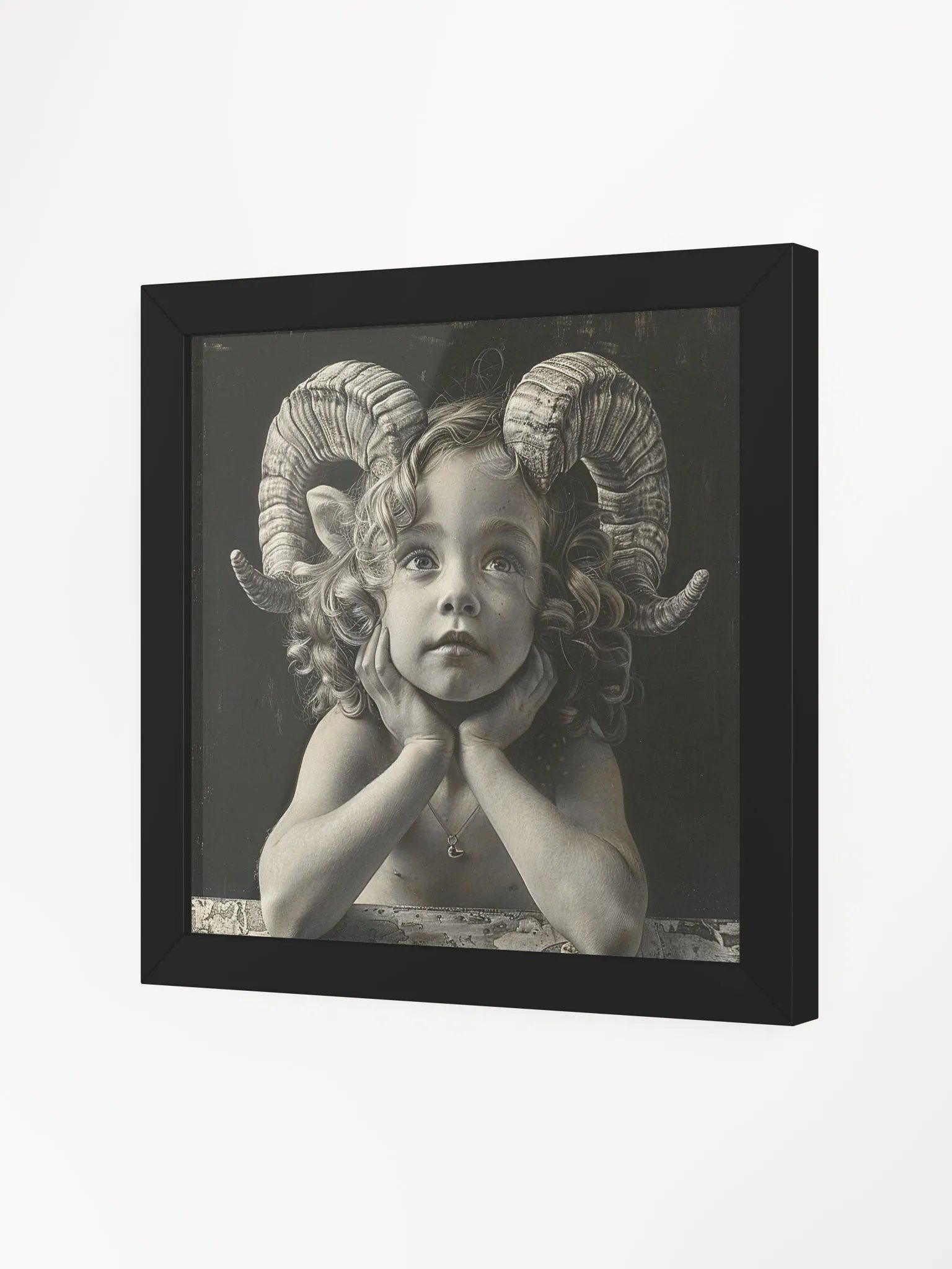 Horned Cherub Child Whimsical Wall Art product image (14)