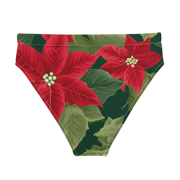 Festive Flora Recycled High-Waisted Bikini Bottom product image (2)