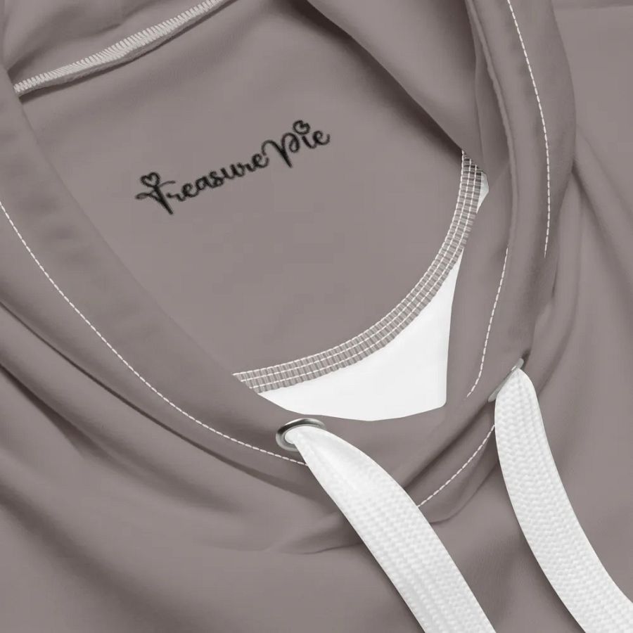 Plain Brownish Gray Light Summer Unisex Recycled Polyester Heavyweight Premium Hoodie by Treasure Pie product image (5)