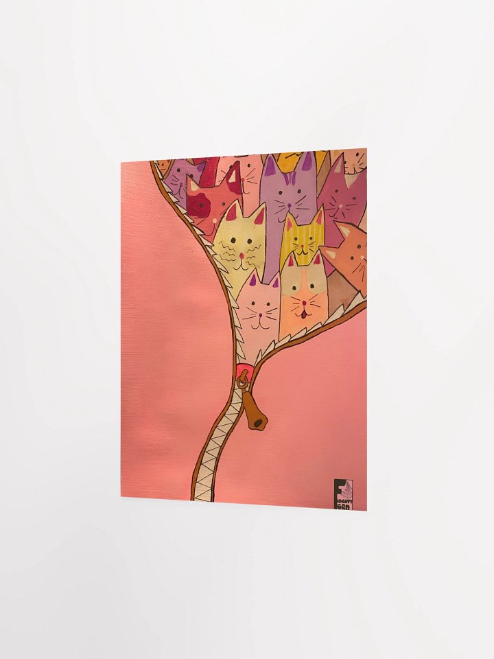"Unleash The Cats" Poster Print (Pink) product image (2)
