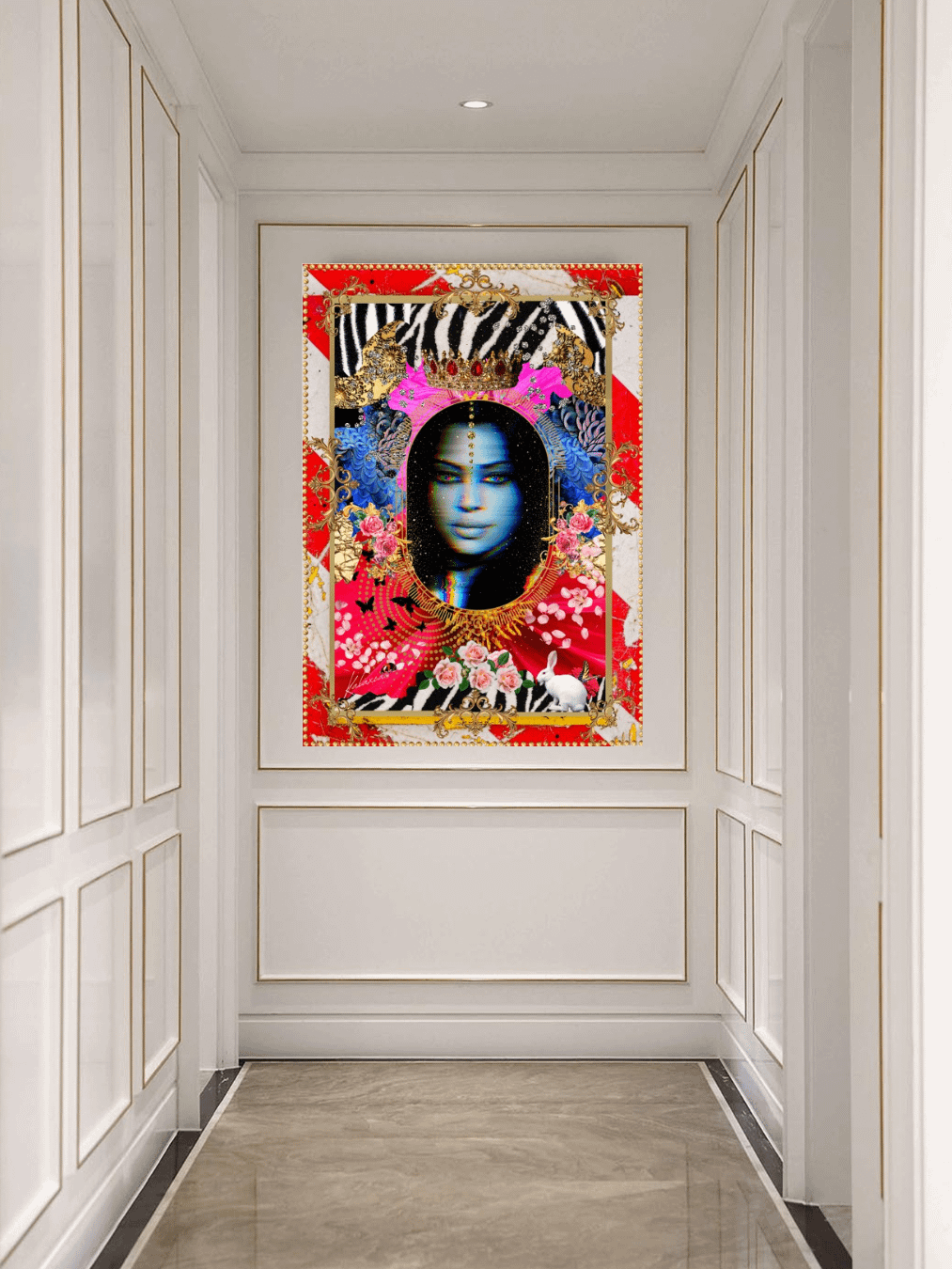 Kalaxia_ Urban Wall Art _ Large Maximalist Bohemian Poster, Ladybird II _ Carbon & Stars product image (2)
