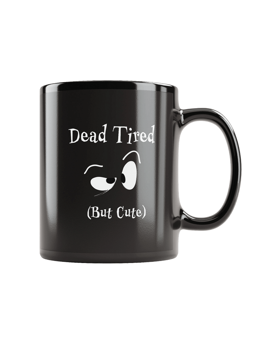 Dead Tired But Cute – Droopy-Eyed Cartoon Ceramic Mug product image (2)