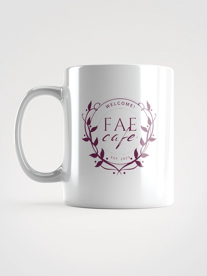 Fae Cafe Mug - Burgundy Cafe Logo product image (1)