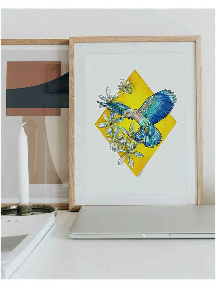 Indian Roller Bird Giclée Art Print product image (2)