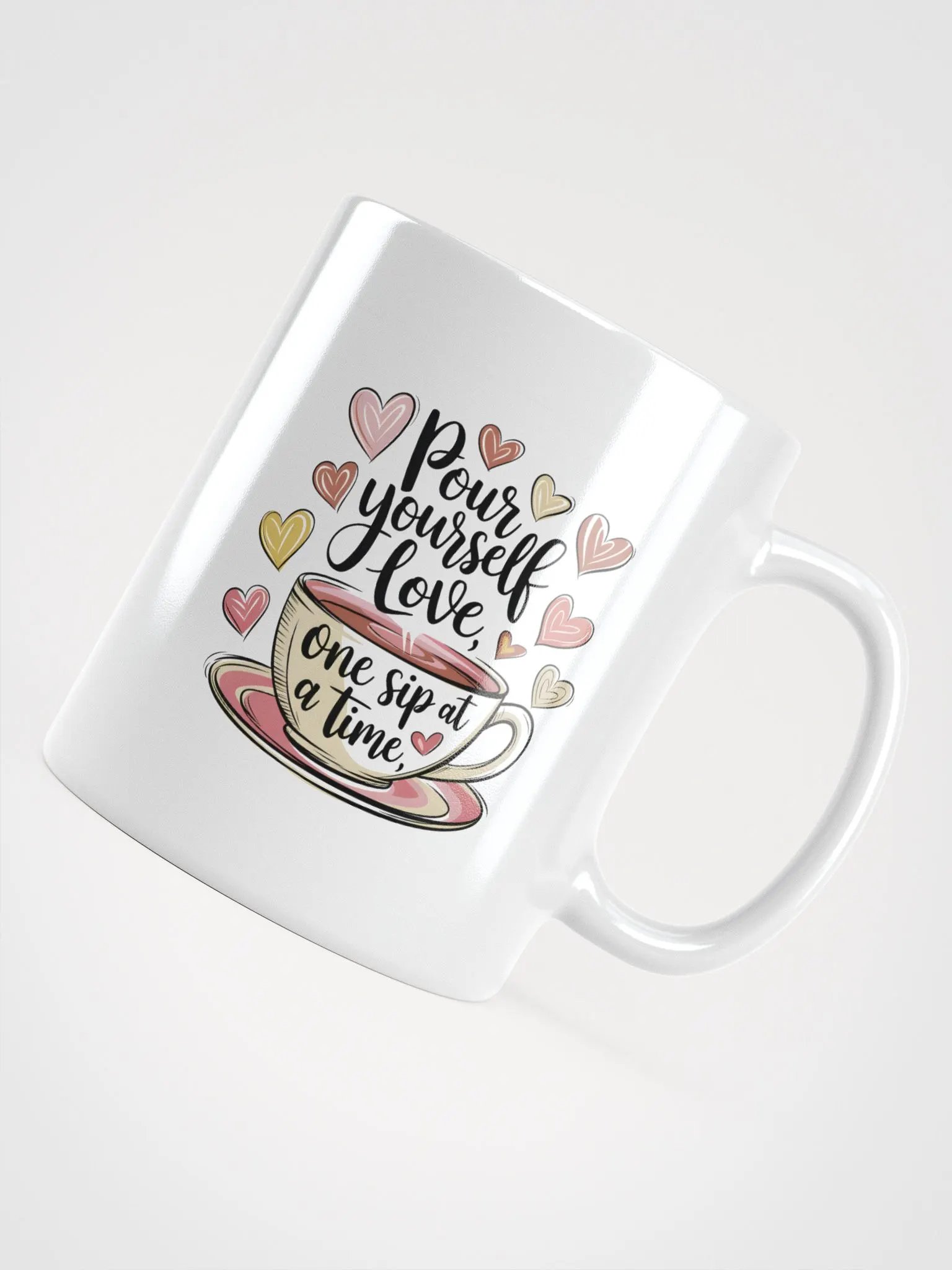 Pour Yourself Love White Glossy Mug product image (4)