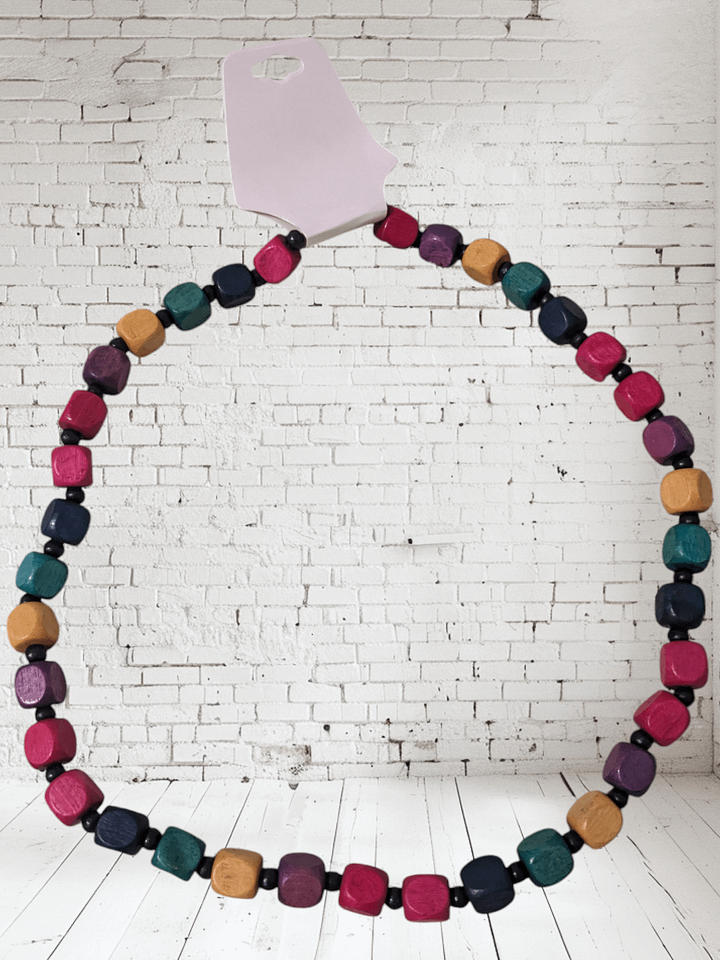 Bold Colors Flat Bead Necklace product image (2)