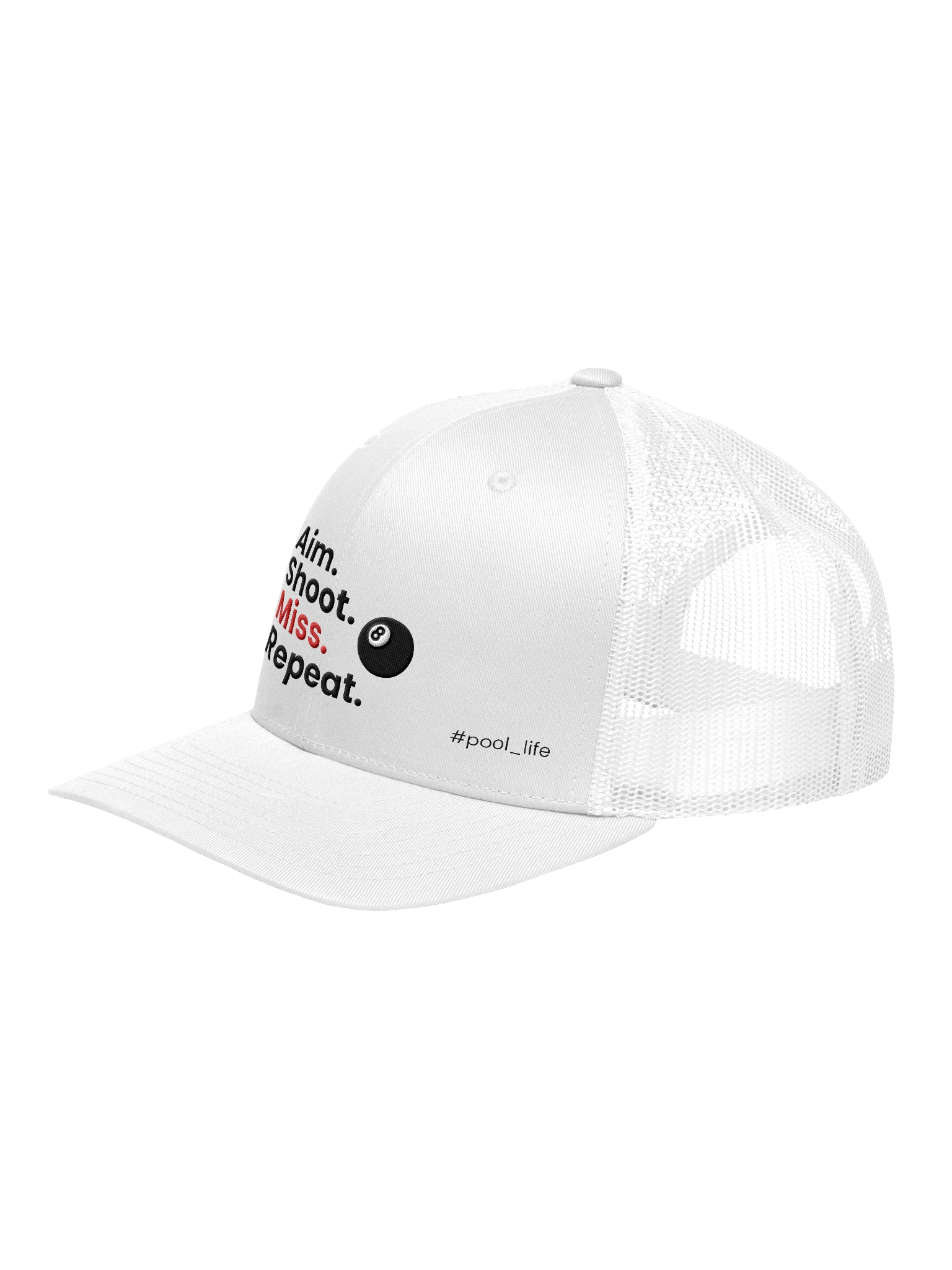 8-Ball Pool Life Cap (Trucker - White) product image (2)