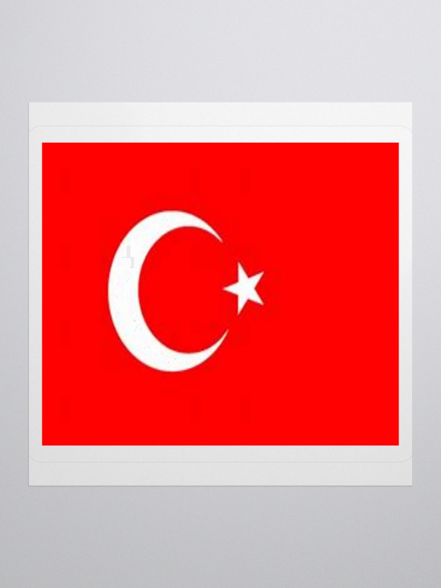 Turkey Flag Sticker | Crescent Star Design | Durable Vinyl | 3 Sizes product image (2)