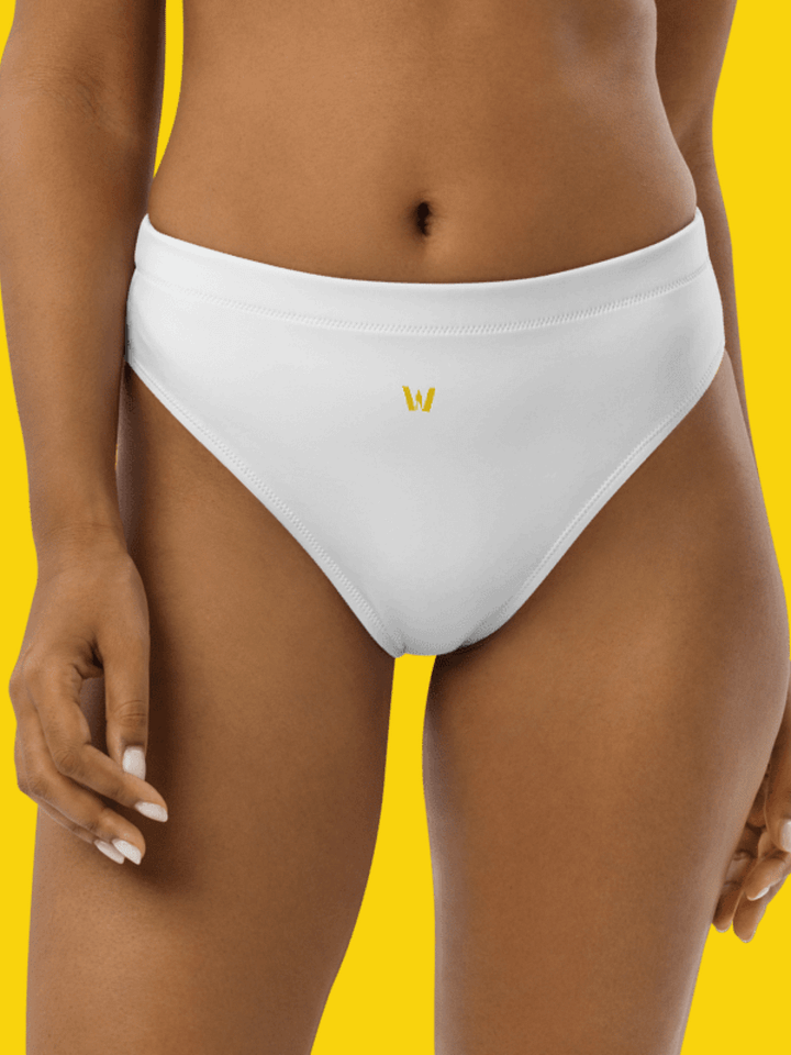 All-Over Print Recycled High Waisted Bikini Bottom | WIL Style product image (1)