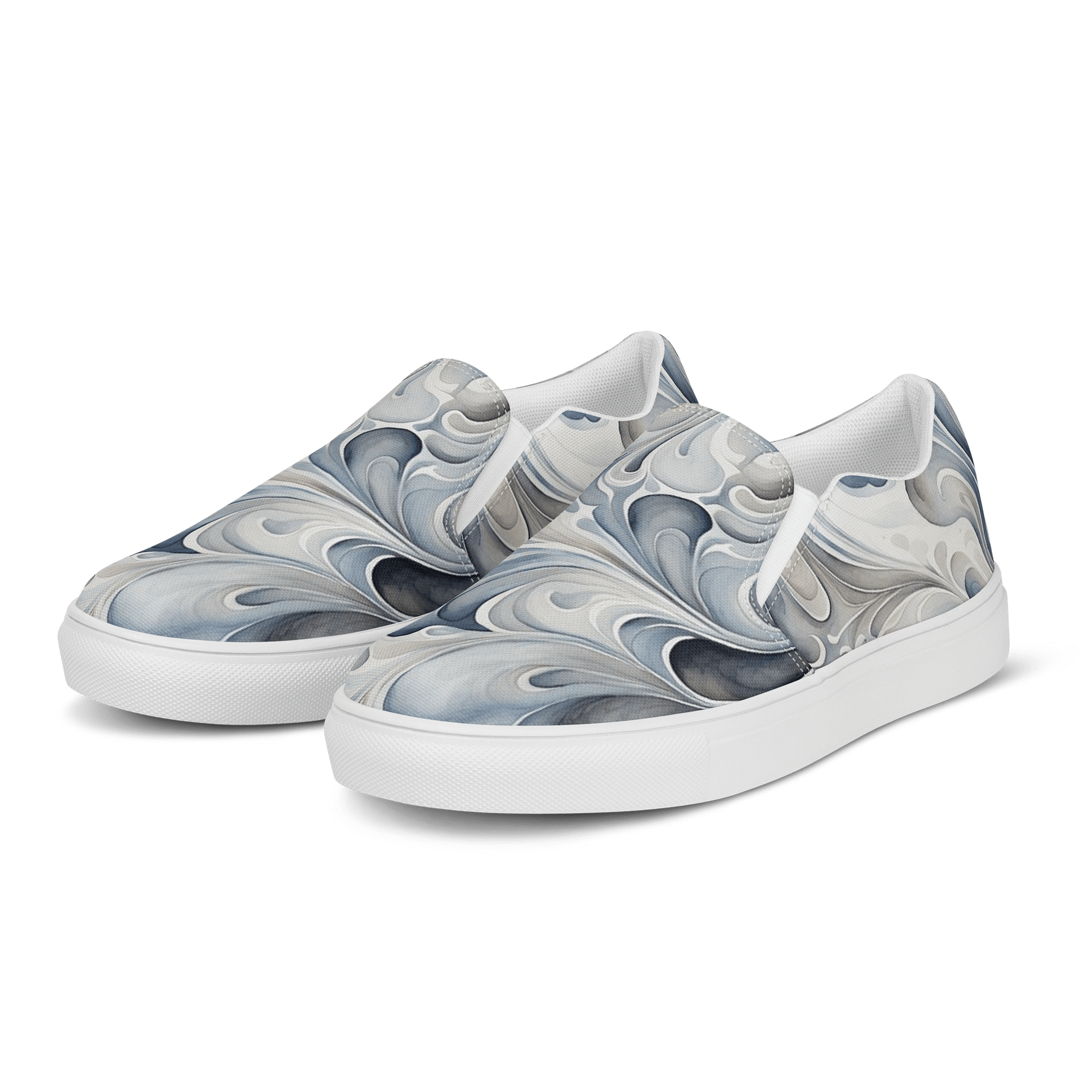 Gray Fractals Canvas Shoes product image (3)