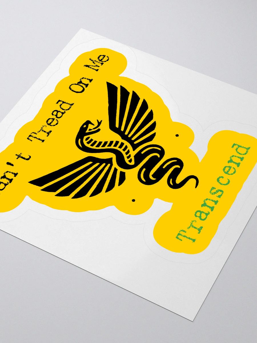 Can't Tread On Me Transcend (Black on Gold) Sticker product image (8)