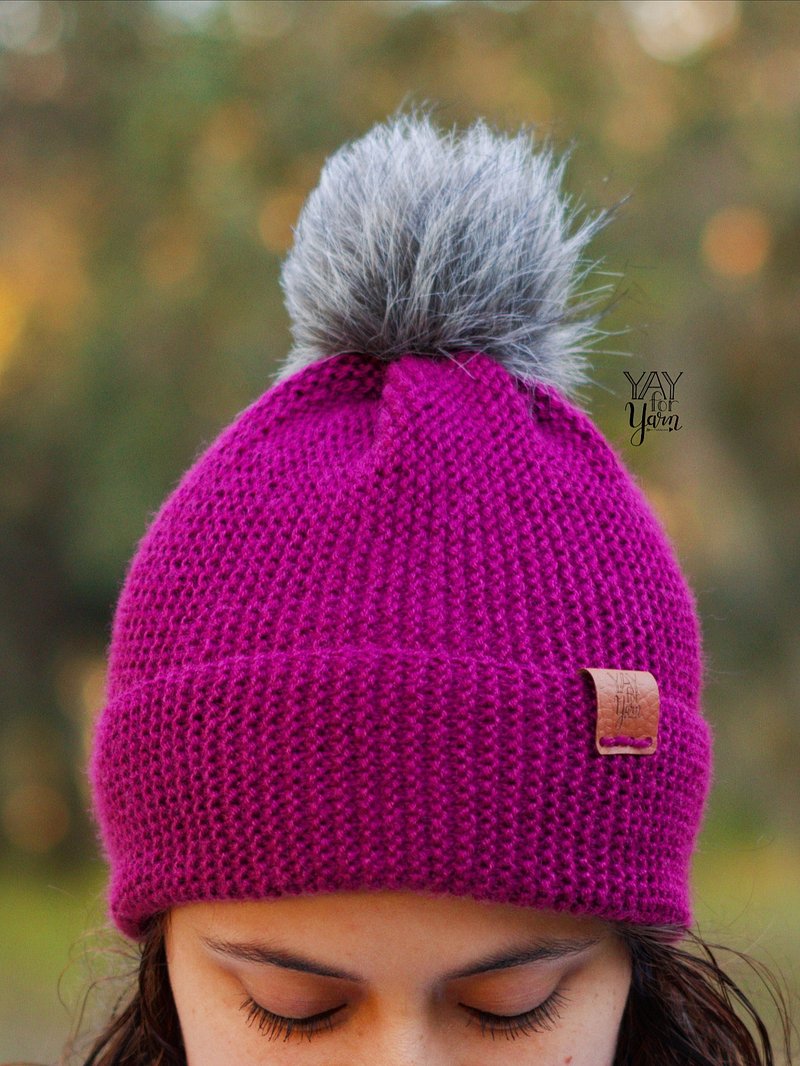 Easiest Knitted Hat EVER - PDF Knitting Pattern & Video Tutorial for Beginners