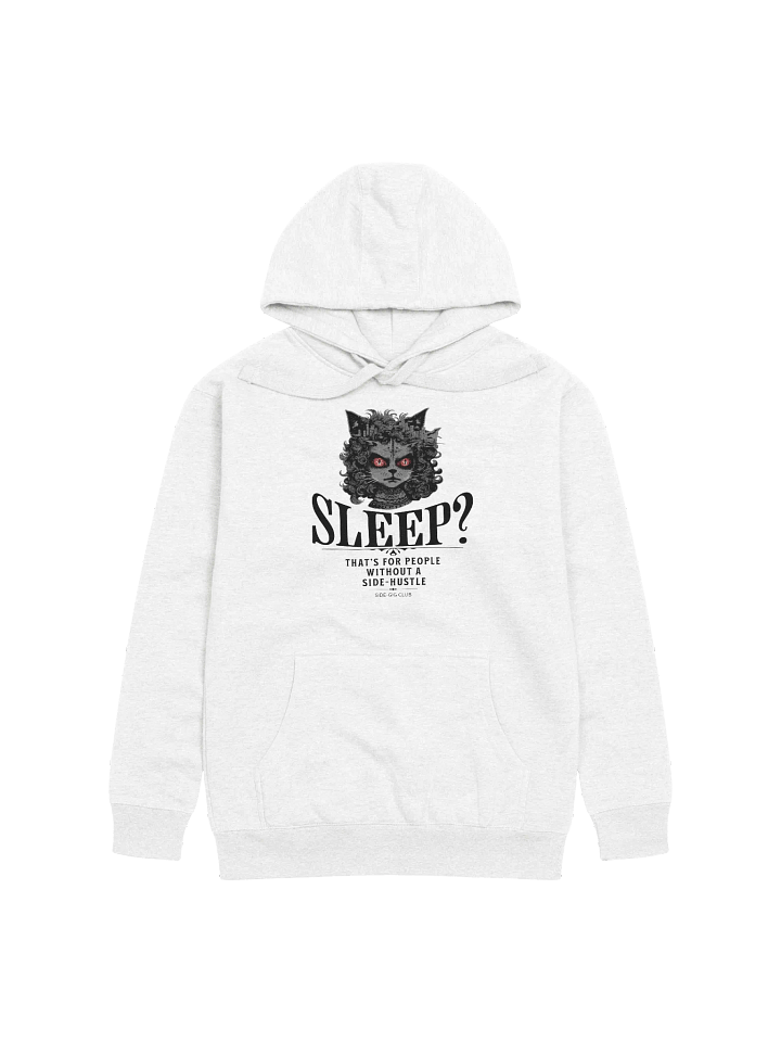 Sleepless Hustle: No Sleep, Just Side-Gigs Premium Unisex Hoodie in Vivid Black product image (2)