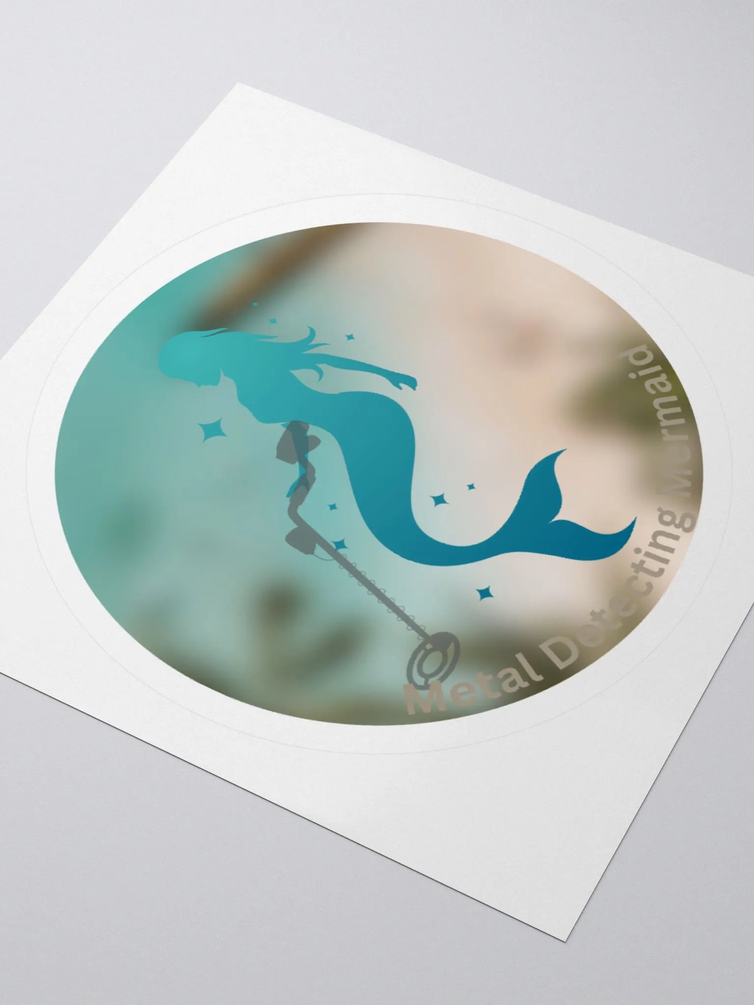 Metal Detecting Mermaid Logo Sticker product image (3)