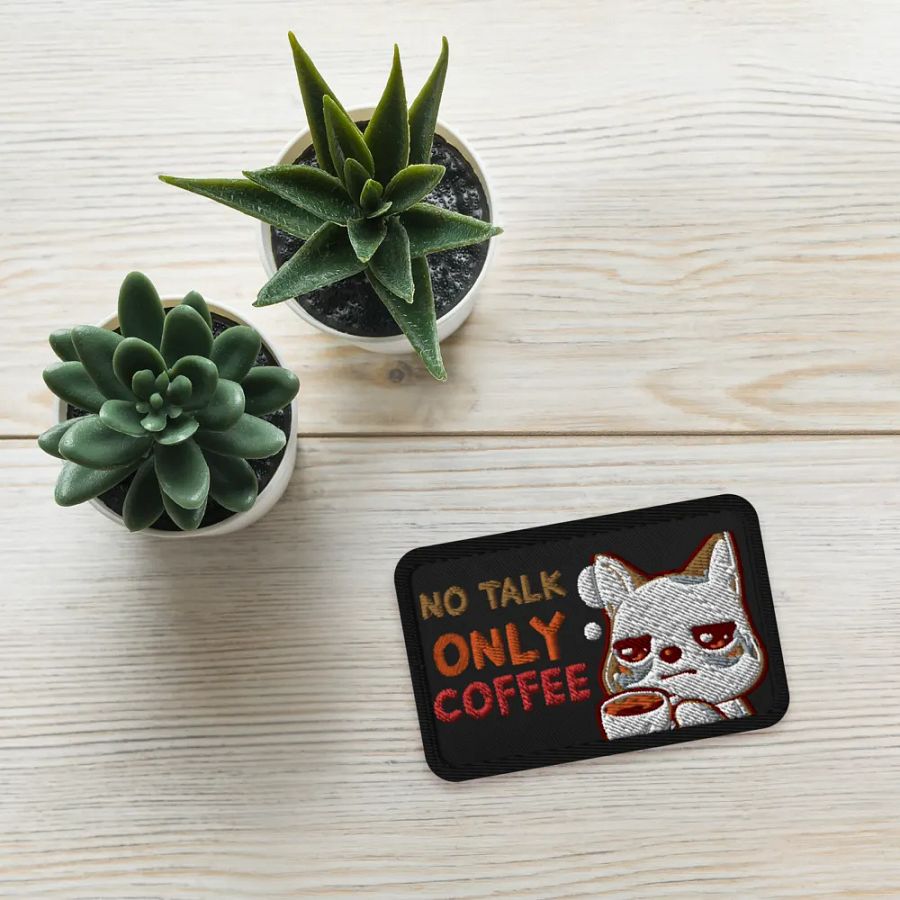 Shiba Coffee Emote Embroidered Patch product image (4)