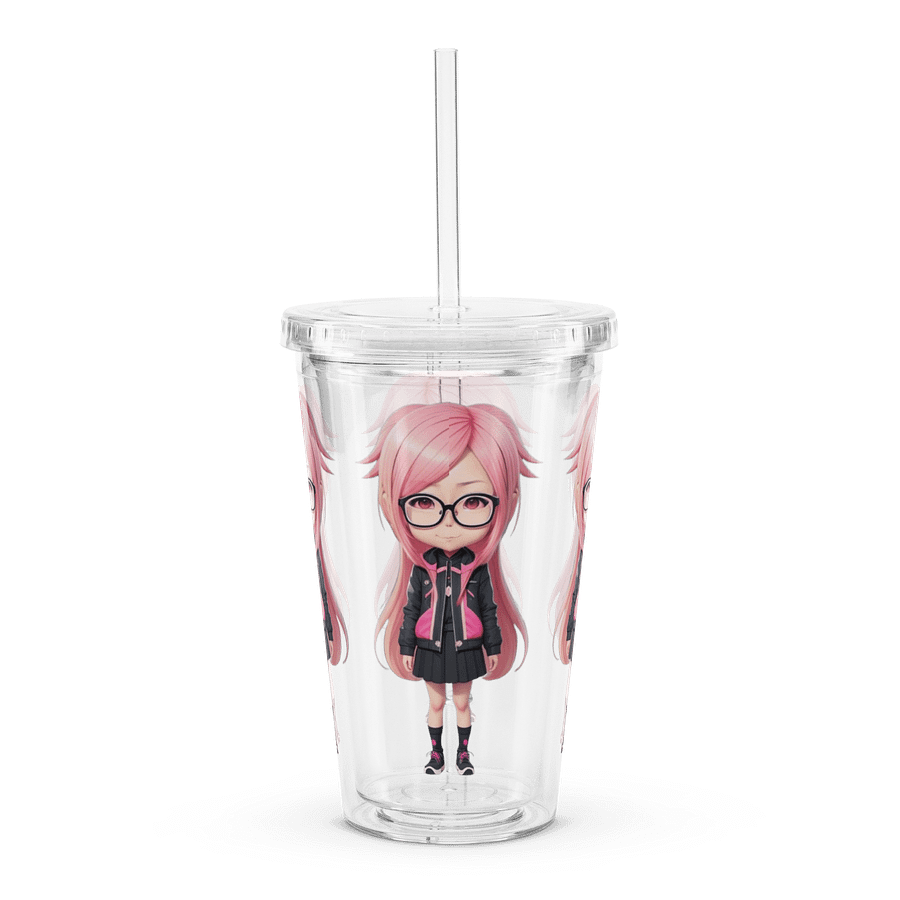 (PINK CHIBI) K Clear Plastic Tumbler product image (2)