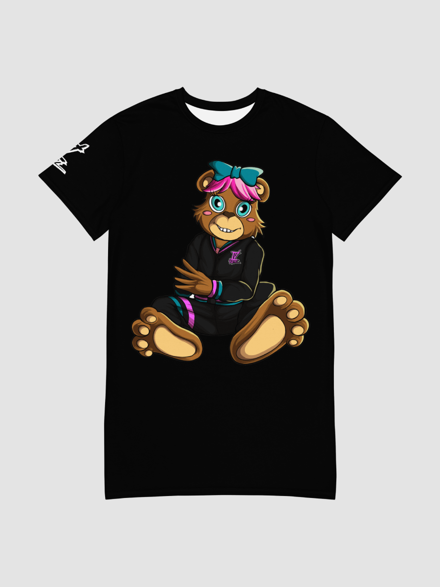 Sitting Girl Bear All-Over Print T-Shirt Dress product image (2)